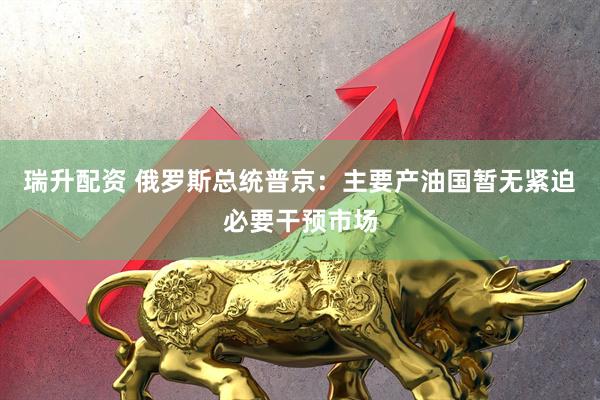 瑞升配资 俄罗斯总统普京：主要产油国暂无紧迫必要干预市场